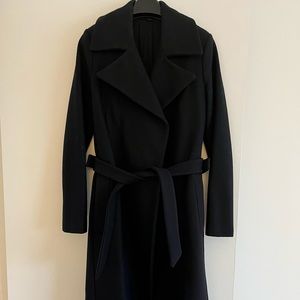 All Saints navy wool coat